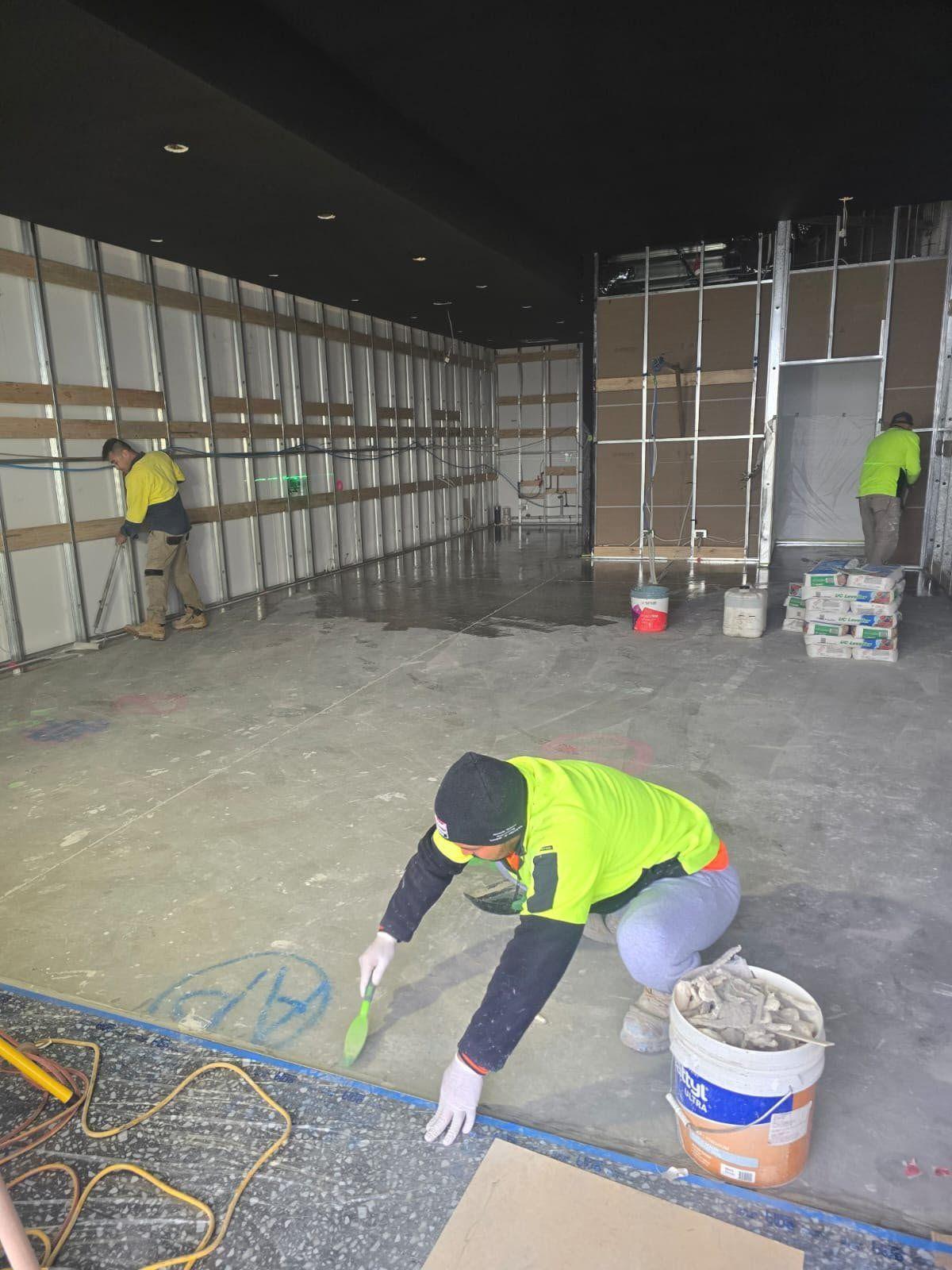 Kingsmen Hair, Riverlea Park part way through the fit-out.